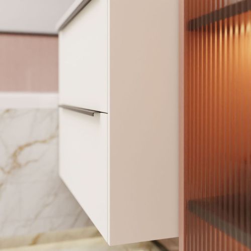 Тумба с раковиной La Fenice TESORO NFNC-01-TES-PB-100-2-3-100 100х50 подвесная цвет белый - фото 5