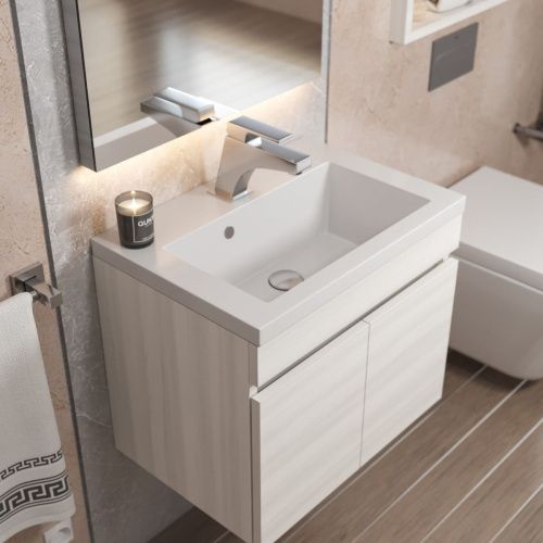 Тумба с раковиной Uperwood Eva 3930313466 50х40 цвет белый - фото 4