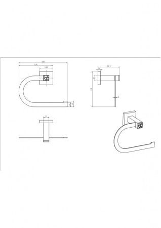Бумагодержатель CeramaLux Venezia 88607A-1