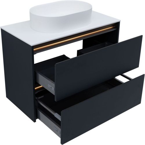 Тумба под раковину Allen Brau Activity 1.34013.AM 90х50 подвесная цвет черный - фото 5