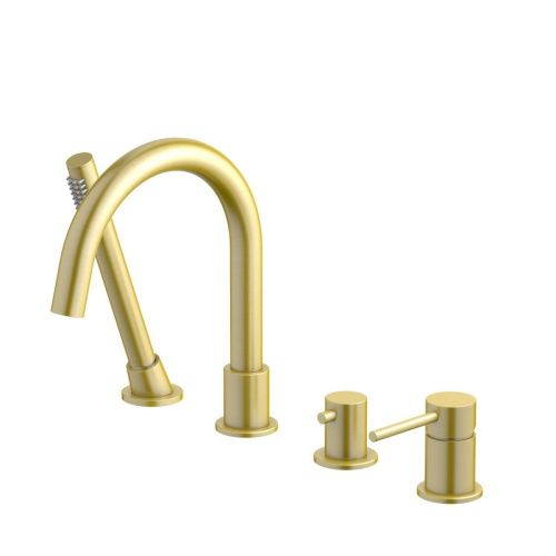 Смеситель Aquatek Европа AQ1348BG на борт ванны золото