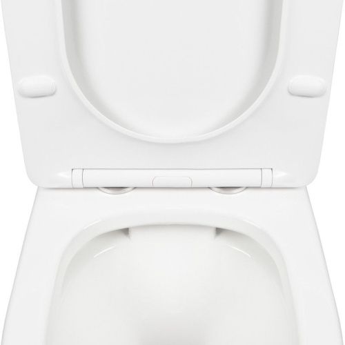 Унитаз напольный с бачком Bond Oval F01-00 белый с сиденьем безободковый душевой смыв - фото 5