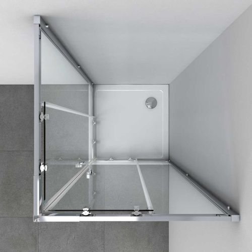 Душевой уголок Vincea Rapid VSS-3R90/10MT 100х100 стекло текстурное профиль хром без поддона - фото 2