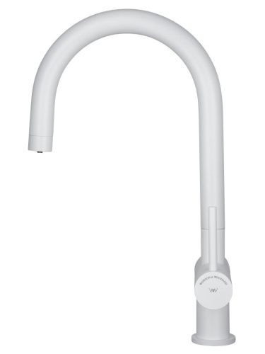 Смеситель для кухни Wonzon & Woghand WW-3211-MW на мойку белый - фото 2