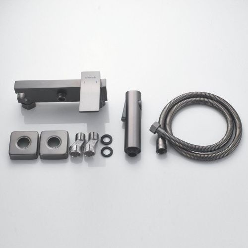 Гигиенический душ со смесителем Shevanik S4005T-1 оружейная сталь - фото 4