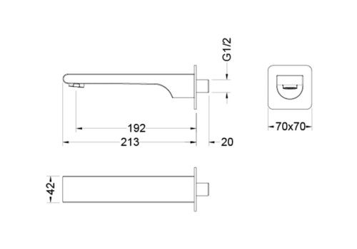 Излив для ванны Aquatek ЛИРА AQ1441MB настенный черный - фото 3