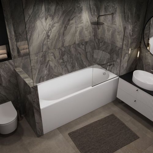 Ванна акриловая 1MarKa VESPER 01весп1870 180х70 пристенная прямоугольная без каркаса - фото 4