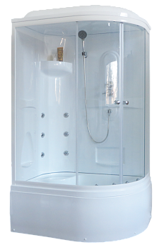 Душевая кабина Royal Bath ВК RB8120BK2-T-L 120х80 асимметричная с крышей ориентация левая