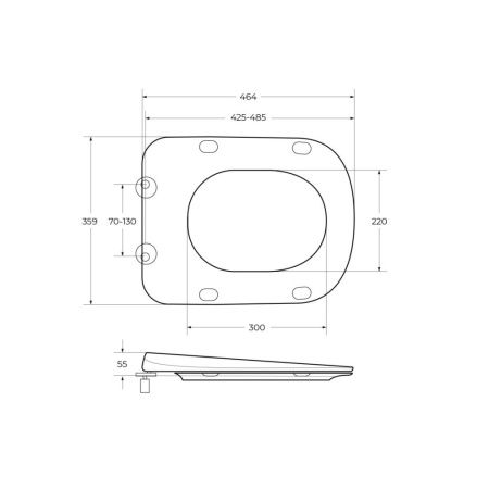 Крышка-сиденье Cezares LUX CZR-159-SC