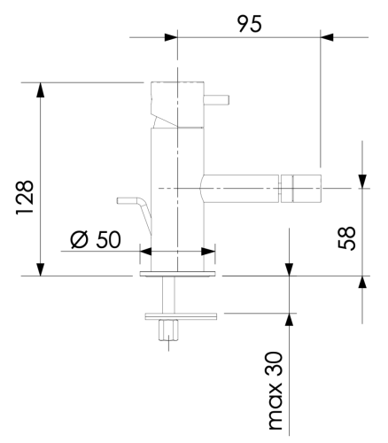 Смеситель Daniel Tokyo TK604DP на биде золото - фото 2