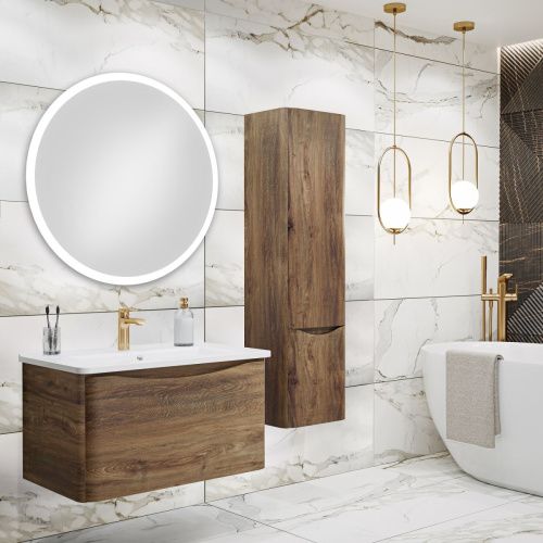 Тумба под раковину Runo Тоскана 00-00001417 80х40 подвесная цвет коричневый - фото 3