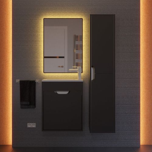 Тумба с раковиной Uperwood UPD Modul 393020545 50х20 цвет черный - фото 4