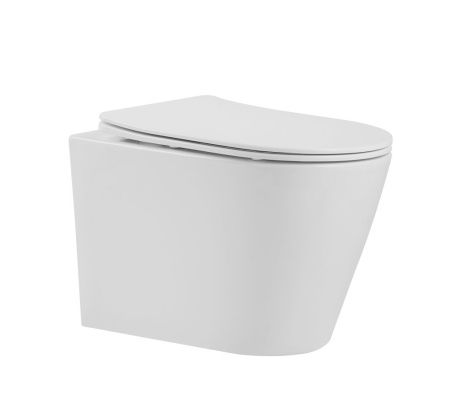 Унитаз подвесной Iberica Blanca Burgos alto IB.BRA.234.1B1 белый с сиденьем микролифт безободковый смыв торнадо