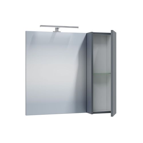 Зеркало-шкаф СанТа Юпитер 700545 70х70 подвесной цвет серый - фото 2