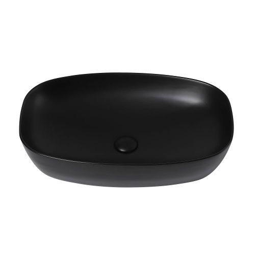 Раковина керамическая Abber RECHTECK AC2206MB 60х40 накладная цвет черный без отверстий под смеситель - фото 3