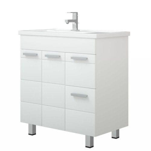 Тумба под раковину Corozo Денвер SD-00000531 80х40 напольная цвет белый