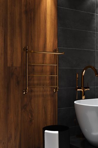 Полотенцесушитель водяной Indigo Line LLSHW60-50GDPK3 55х60 золото - фото 3