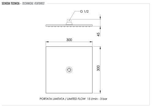 Верхний душ Remer 359SSLBGX 30х30 золото - фото 2