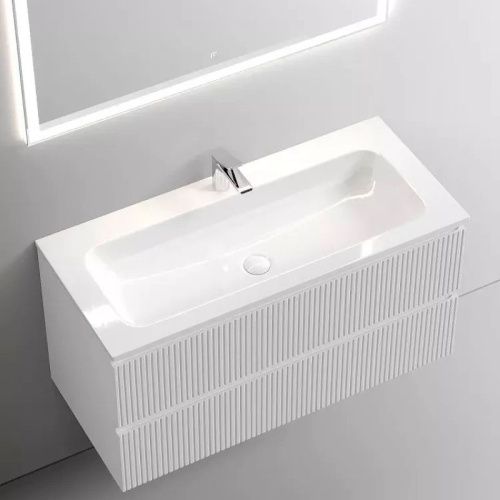 Тумба под раковину Sancos SNOB T SNT100W 100х40 подвесная цвет белый - фото 2