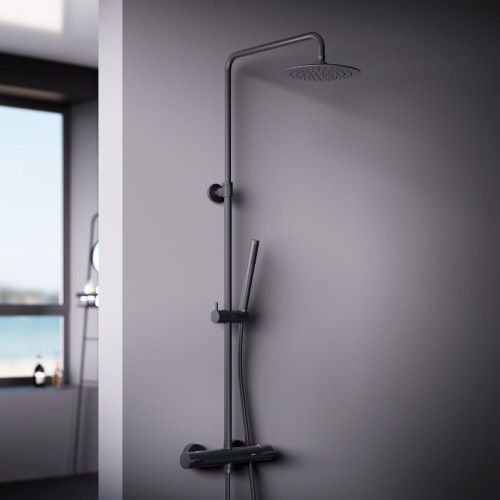 Душевая стойка Damixa Scandinavian Pure 936800300 настенная цвет черный - фото 3