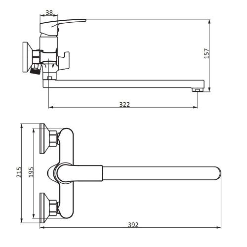 Смеситель для ванны и душа Damixa Eclipse 2.0 489000000 настенный хром - фото 5