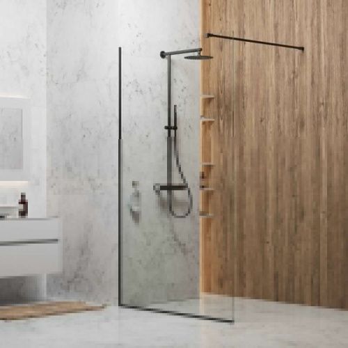 Душевая перегородка Berges SKY BLACK 064016 140х200 стекло прозрачное профиль черный