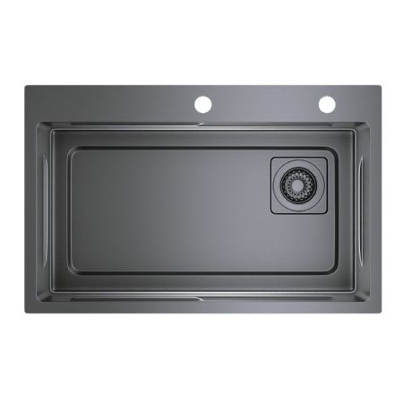 Кухонная мойка Raglo R702 R702.7246.09 70х45 цвет серый поверхность матовая