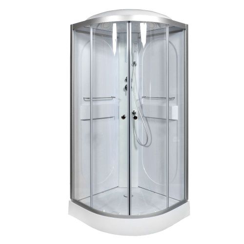 Душевая кабина AvaCan L608LED 80х80 четверть круга с крышей ориентация универсальная - фото 4