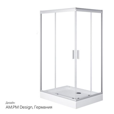 Душевой уголок Am.Pm Gem W90G-404-120290-MT 120х90 стекло прозрачное профиль хром без поддона