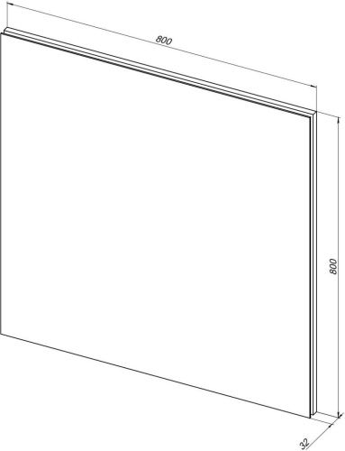 Зеркало с подсветкой Aquanet Гласс 00274016 80х80 подвесное - фото 4