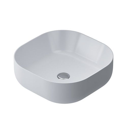 Раковина из сантехнического фарфора Am.Pm Func M8FWCC30430WG 40х40 накладная цвет белый без отверстий под смеситель - фото 2