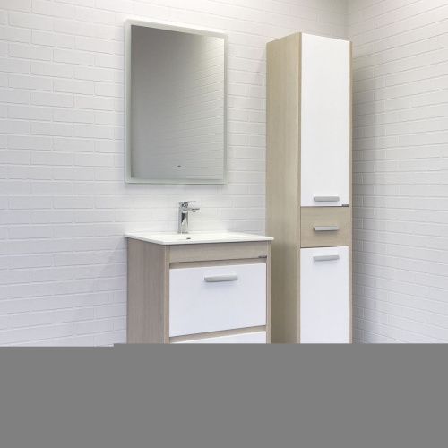 Тумба с раковиной Comforty Тулуза 00-00016585CF 60х50 напольная цвет белый/бежевый - фото 5