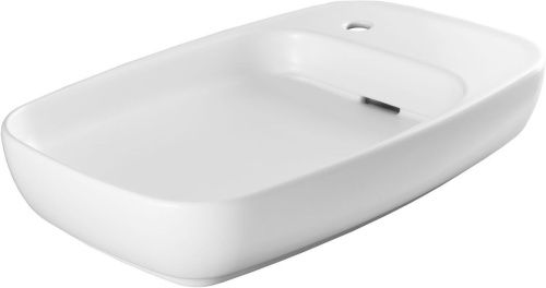 Раковина керамическая Allen Brau Liberty 4.32012.21 70х40 накладная цвет белый 1 отверстие под смеситель - фото 4