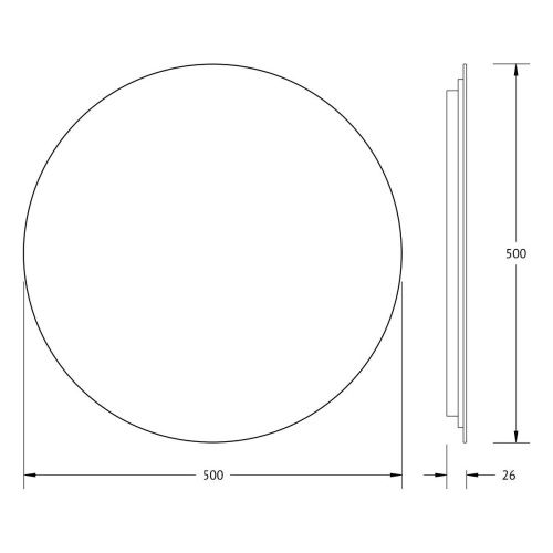 Зеркало с подсветкой Defesto OPTI DF 2842R 50х50 подвесное - фото 2