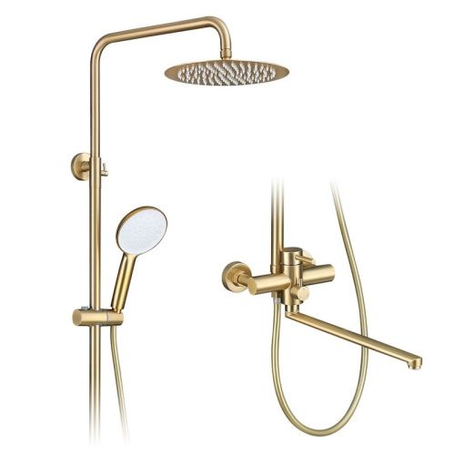 Душевая стойка ProHanss P31.24.03 настенная цвет золото - фото 4