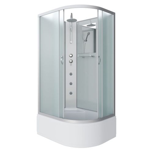 Душевая кабина Niagara Classic 23101424LBKTG 120х80 асимметричная без крыши ориентация левая