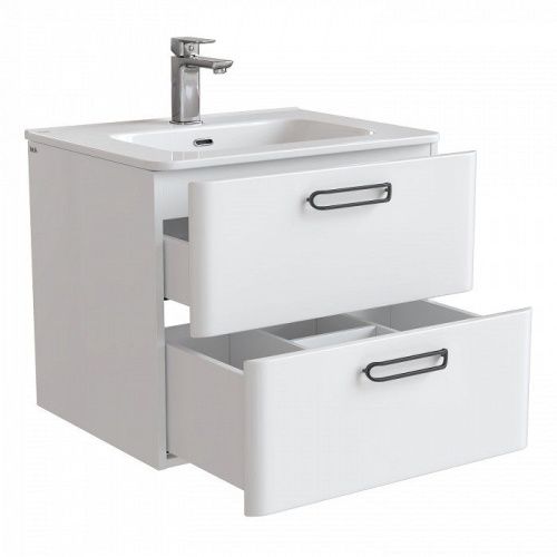 Тумба с раковиной Iddis Brick BRI60W0i95K 60х50 подвесная цвет белый - фото 2