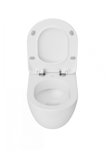 Чаша унитаза подвесная Creavit Free FE320-11MB00E-0000 цвет белый без сиденья душевой смыв - фото 3