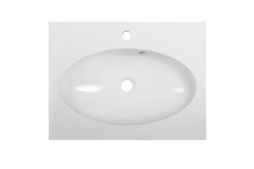 Раковина из искусственного камня Эстет Вегас ФР-00014921 60х50 накладная цвет белый 1 отверстие под смеситель - фото 3