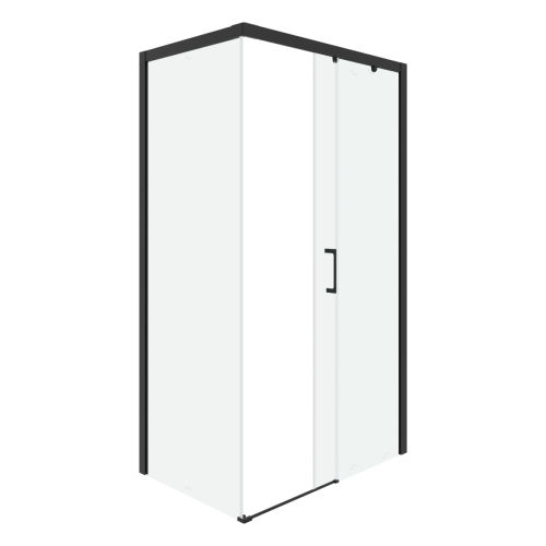 Душевой уголок Cerutti SPA VITO110B-R 110х80 стекло прозрачное профиль черный без поддона - фото 3