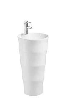 Раковина из сантехнического фарфора Cerutti SPA CT7833 40х40 напольная цвет белый 1 отверстие под смеситель