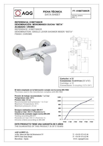 Смеситель для душа AQG Beta 01BET300CR настенный хром - фото 2