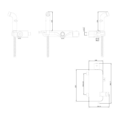 Гигиенический душ со смесителем LeMark Solo LM7169CW белый/хром - фото 2