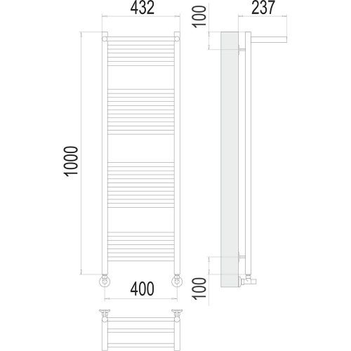 Полотенцесушитель водяной Terminus 4670078529435 45х100 хром - фото 3