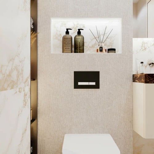 Клавиша смыва механическая Lavinia Boho RelFix 38050601 цвет белый/черный - фото 3