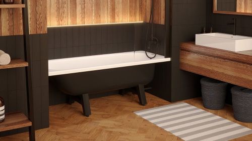 Ванна стальная ВИЗ Reimar R-76901 170х70 пристенная прямоугольная с ножками - фото 4