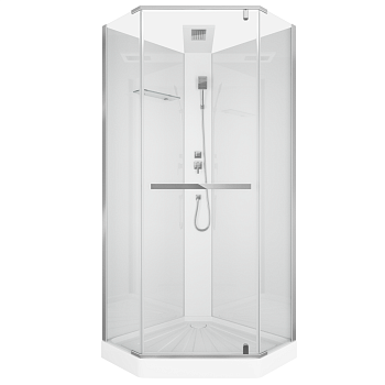 Душевая кабина Cerutti SPA CHIKA901T 90х90 пятиугольная без крыши ориентация универсальная