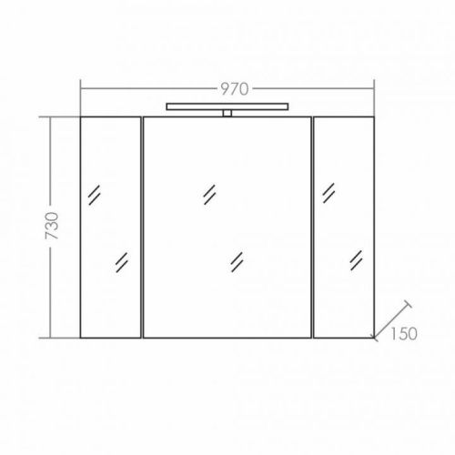 Зеркало-шкаф СанТа Стандарт 113013 100х70 подвесной цвет белый - фото 3