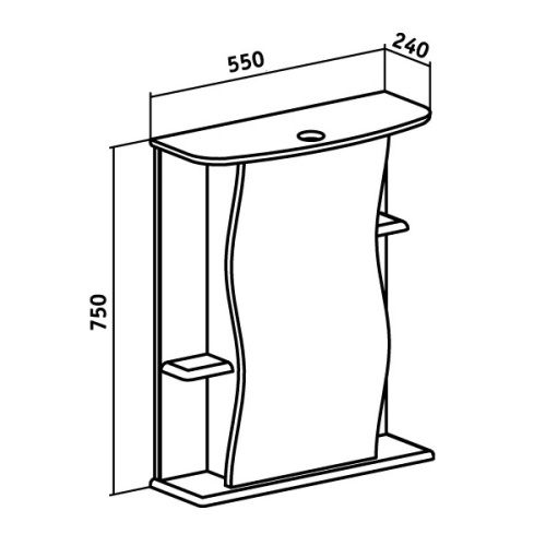 Зеркало-шкаф Runo Лилия 00000000028 60х80 подвесной цвет белый - фото 4