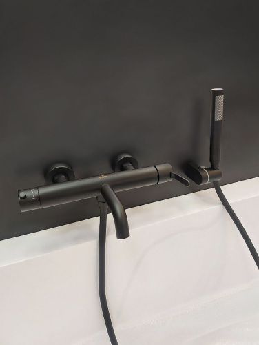 Смеситель для ванны AltroBagno Unione AltroBagnoUnione0221MB настенный черный - фото 2